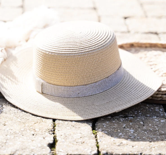 SUNSHINE/SPARKLES STRAW SUN HAT