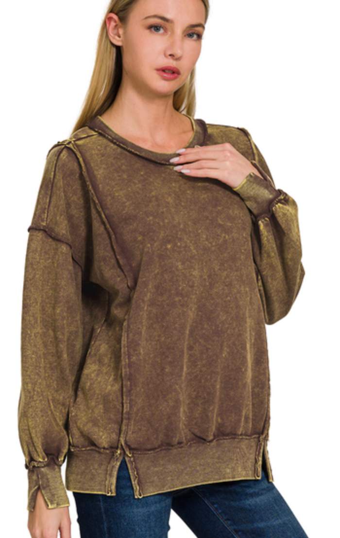 ACIDWSH FRTERRY SWSHIRT