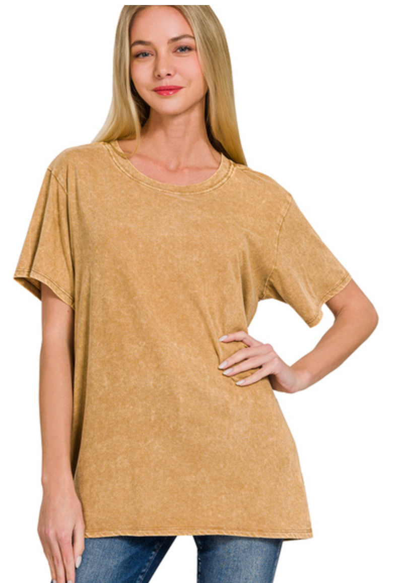 WASHED S/SLV TOP
