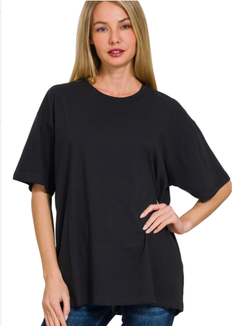 COTTON LOOSE S/SLV TEE