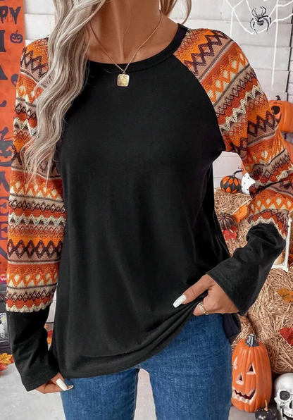 GEO PRINT RAGLAN SLV
