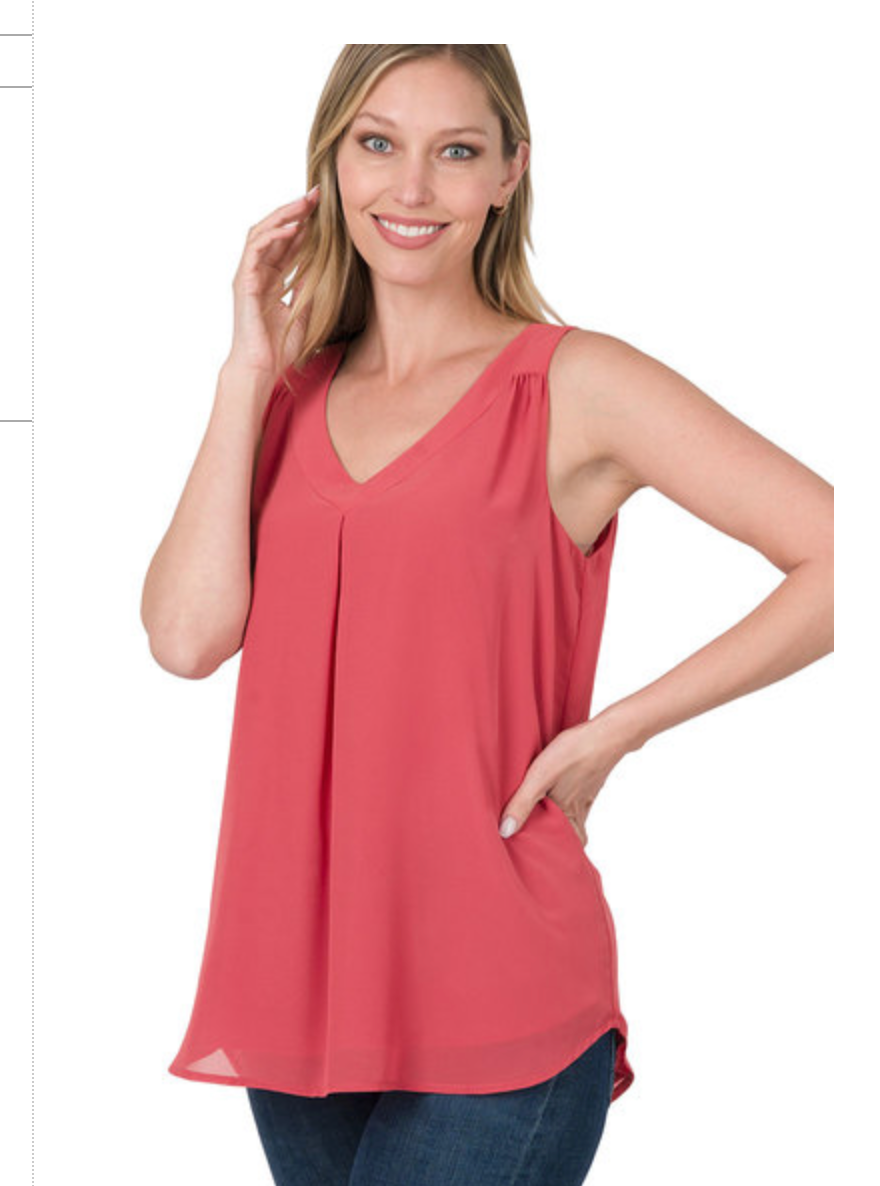 CHIFFON SLVLSS TOP