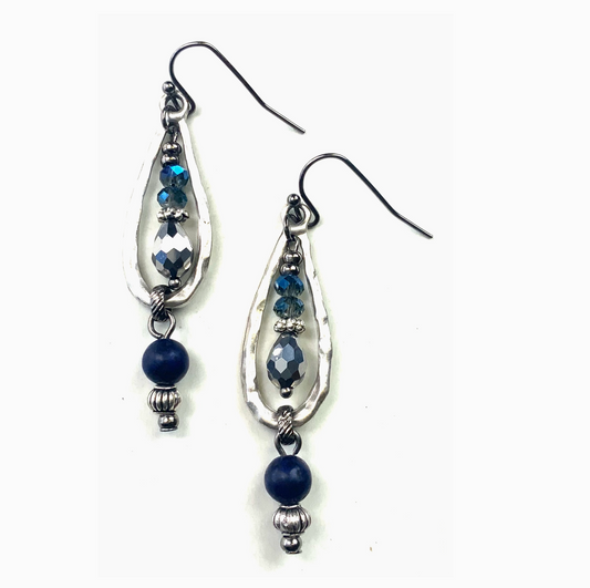 SM HAMMERED TEARDROP