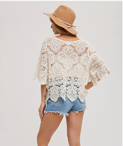 CROCHET LACE TOP