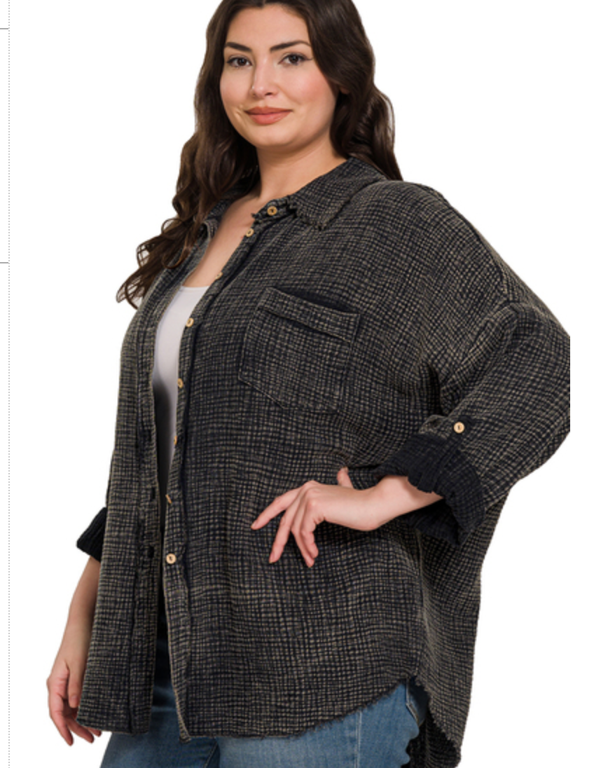 WSHD GAUZE BUTTONDOWN