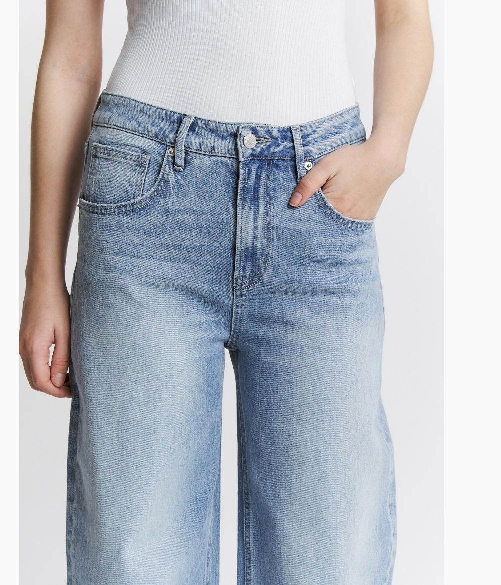 SUPER HR RAW HEM BARREL LEG