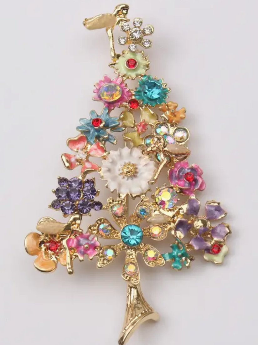 CHRISTMAS TREE BROOCH