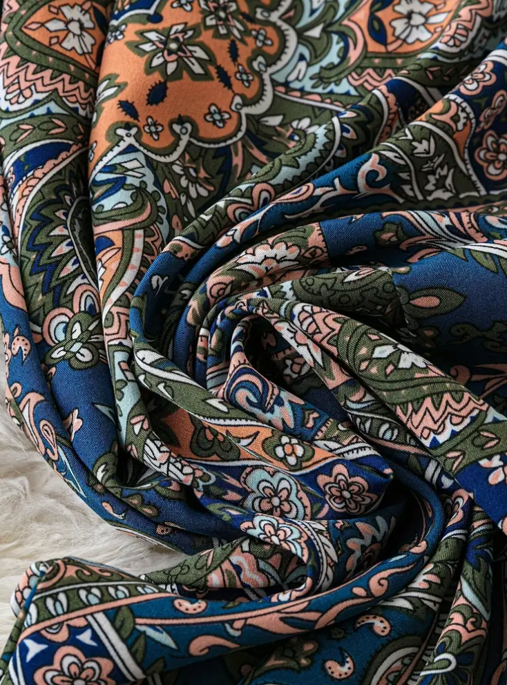 PAISLEY PRINT WIDE LEG PANT