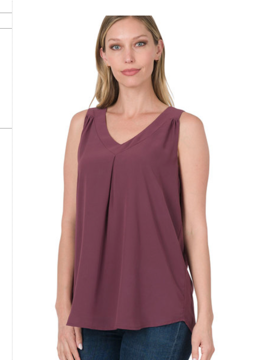 CHIFFON SLVLSS TOP