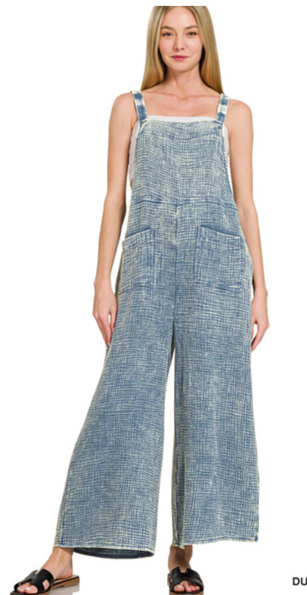 WSHD DBL GAUZE WIDE OVERALLS