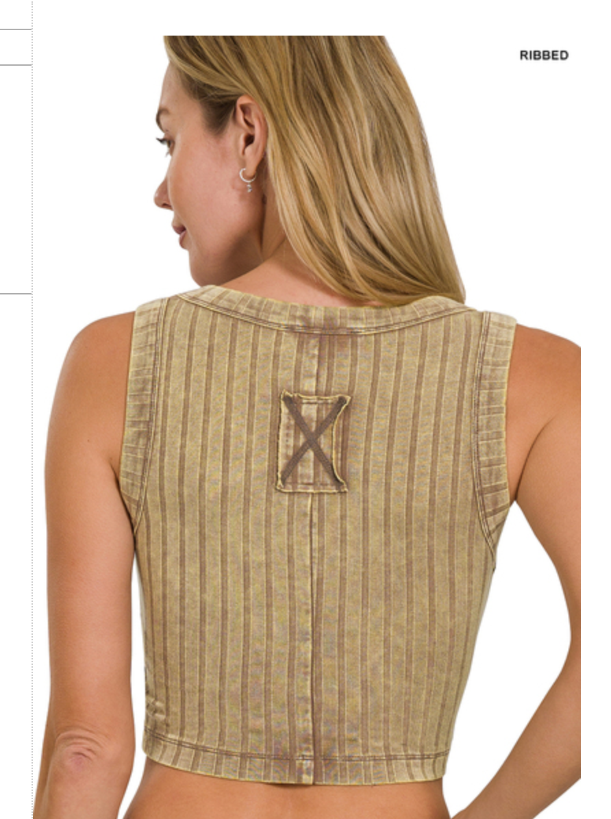 RIBBED CROPPED TANK TOP