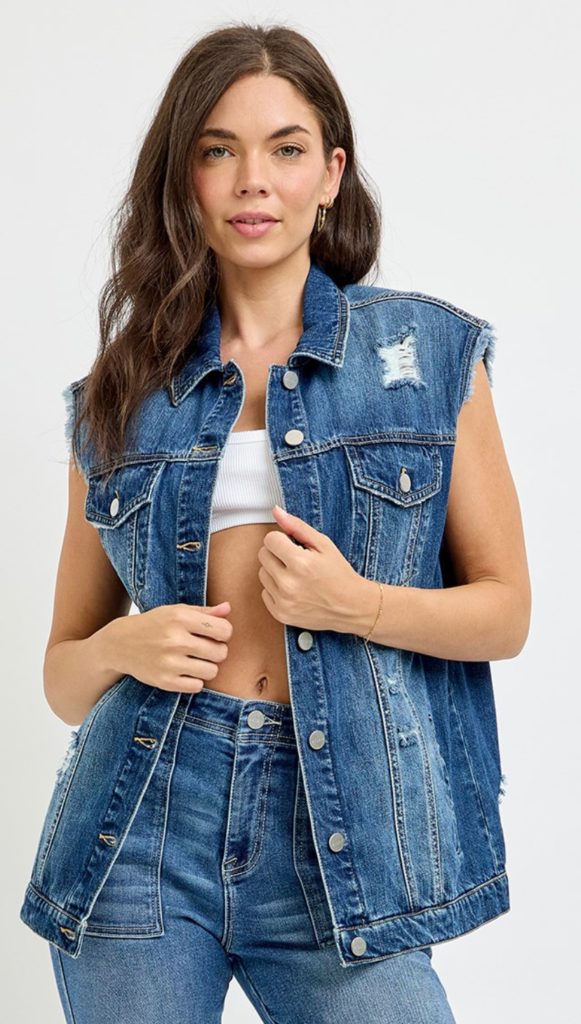 OVERSIZED DENIM VEST