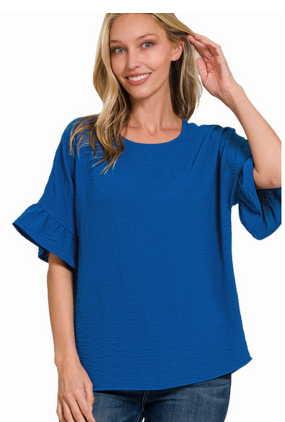 AIRFLO RUFFLE SLV TOP