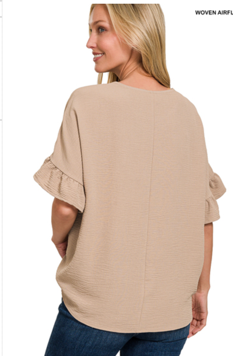 AIRFLO RUFFLE SLV TOP