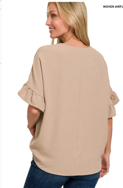 AIRFLO RUFFLE SLV TOP