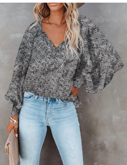 VNECK FLORAL SHIRT