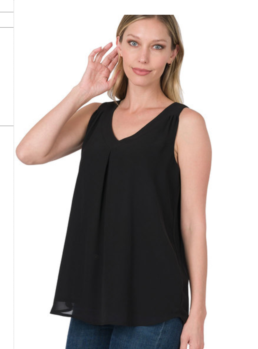 CHIFFON SLVLSS TOP