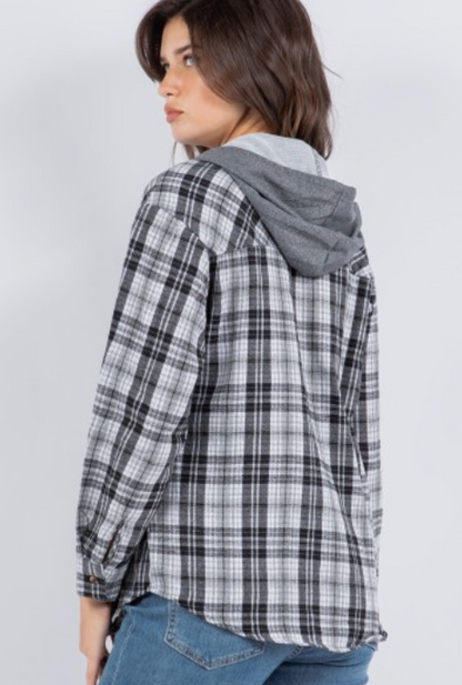 LIGHTWEIGHT SHACKET W/HOOD