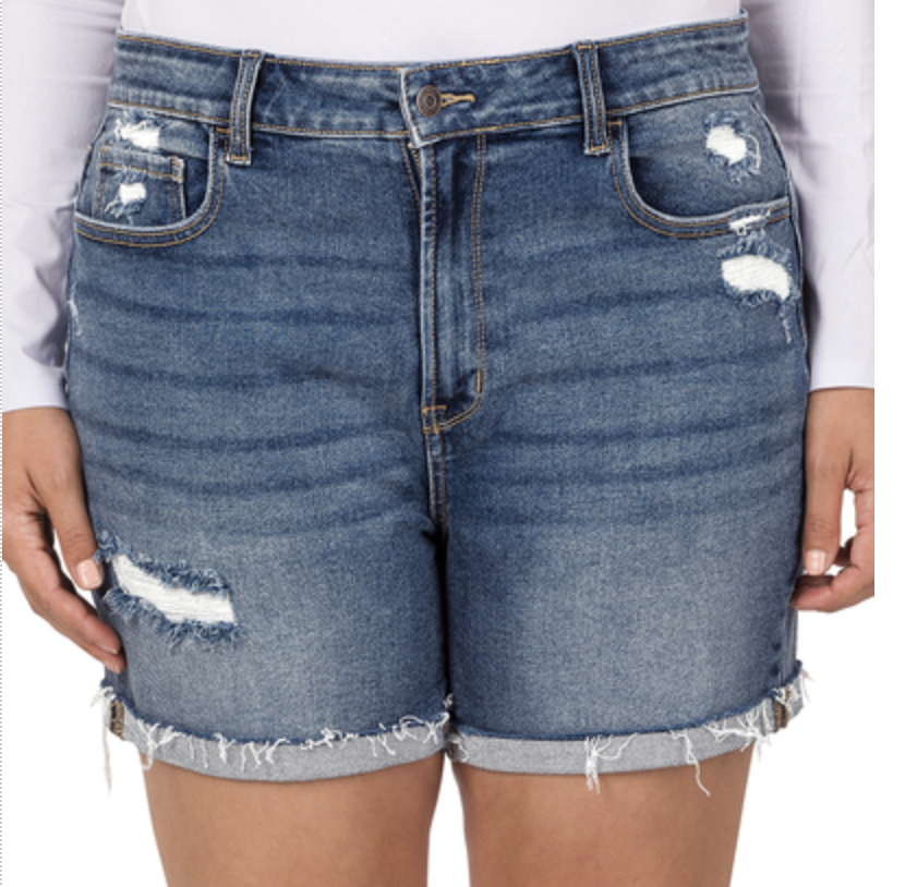 CUFFED RAW DENIM SHRTS