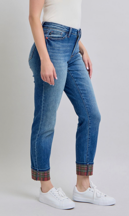 MR PLAID CUFF BOYFRIEND