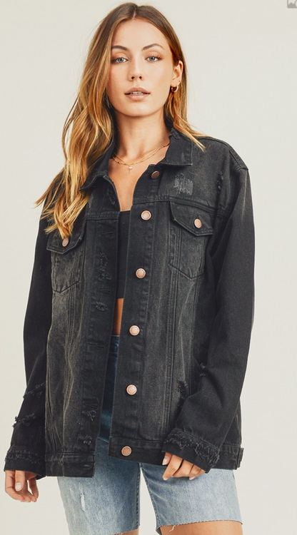 LOOSE 90S DIST DENIM JACKET