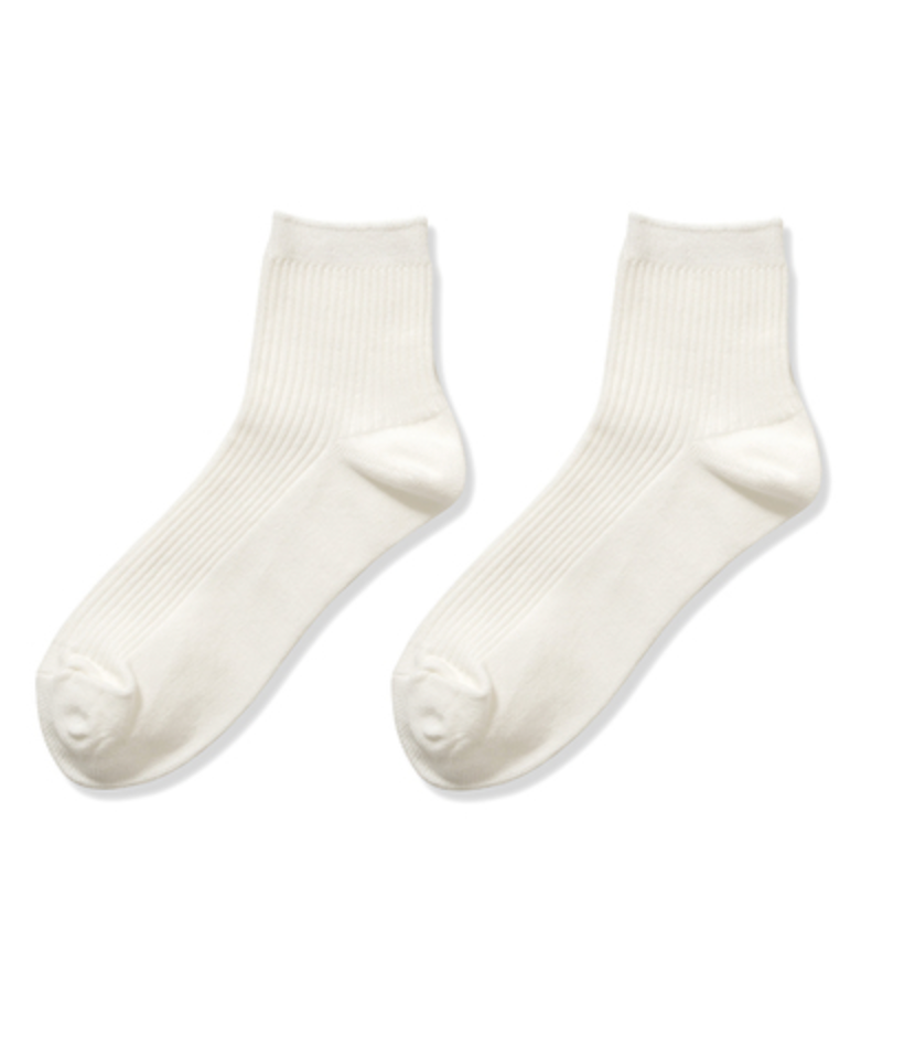 RIBBED CREW SOCKS