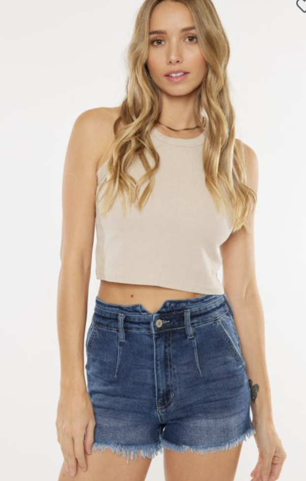 HR FRAYED HEM SHORT