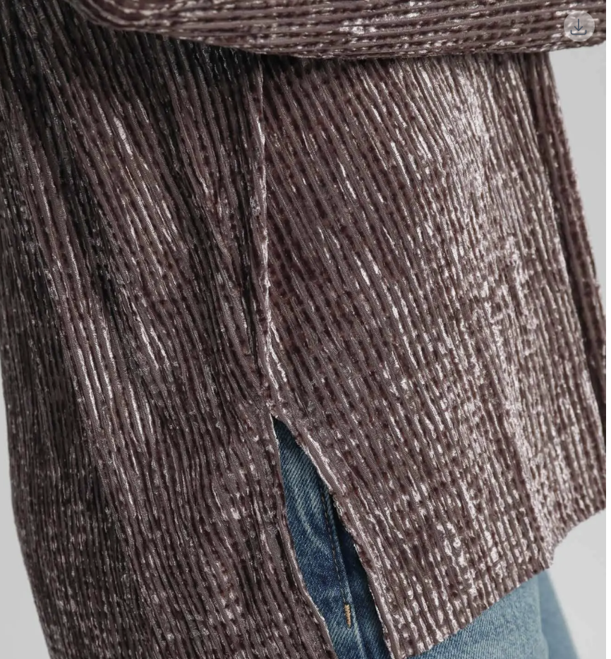 TEXTURED VELVET TOP/PANT