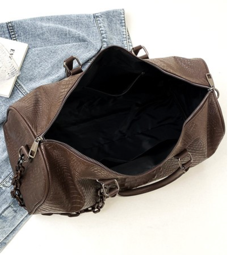 VEGAN LTHR WEEKENDER BAG