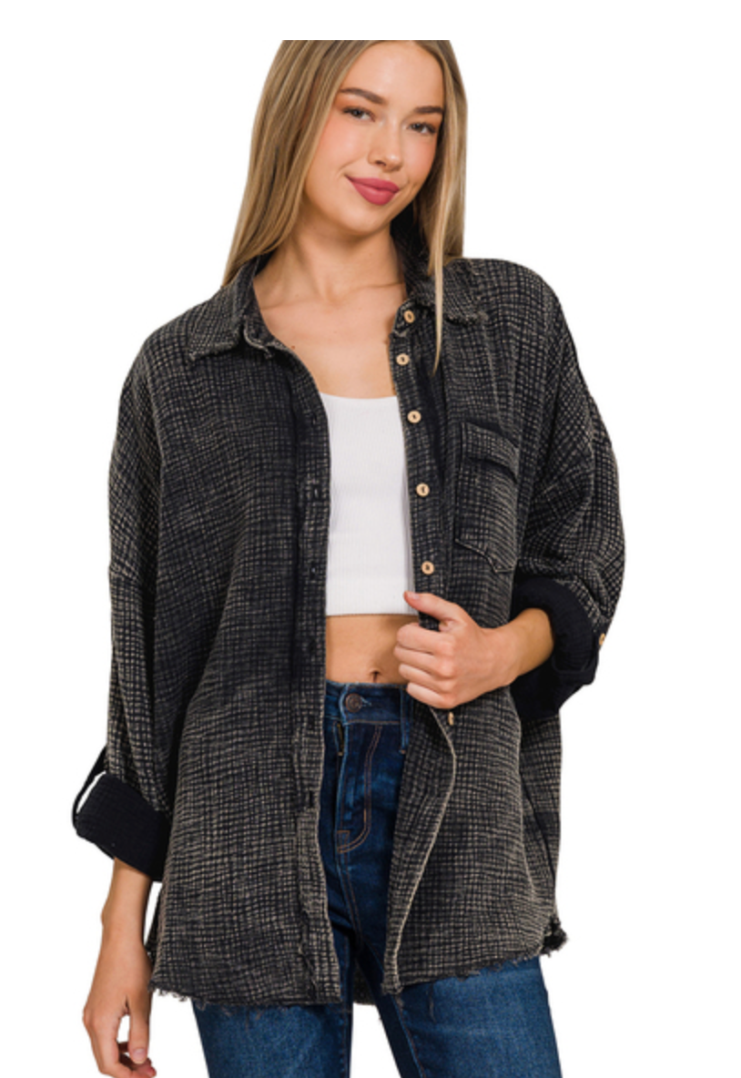 WSHD GAUZE BUTTONDOWN