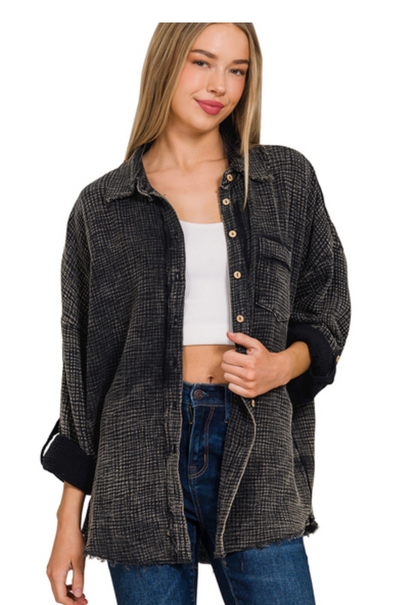 WSHD GAUZE BUTTONDOWN