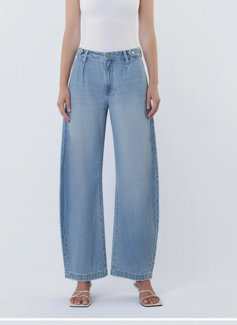 HR PLEATED TAB BARREL LEG