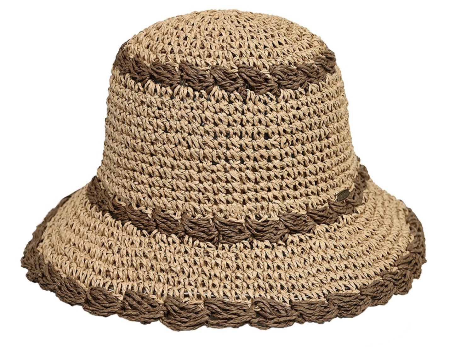 STRAW CROCHET CLOTHE BUCKETHAT