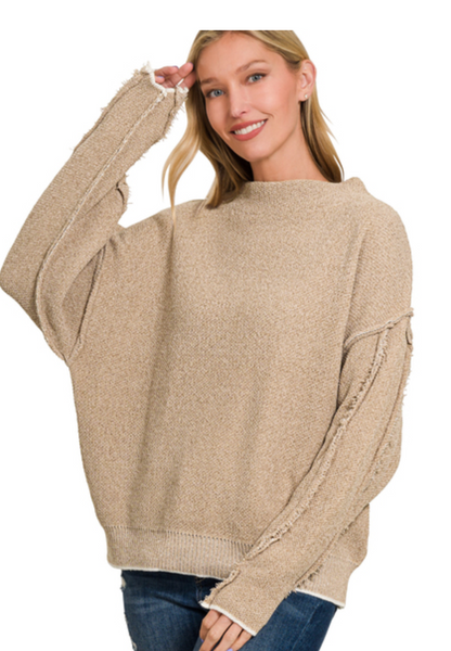 MOCKNECK RAW SEAM