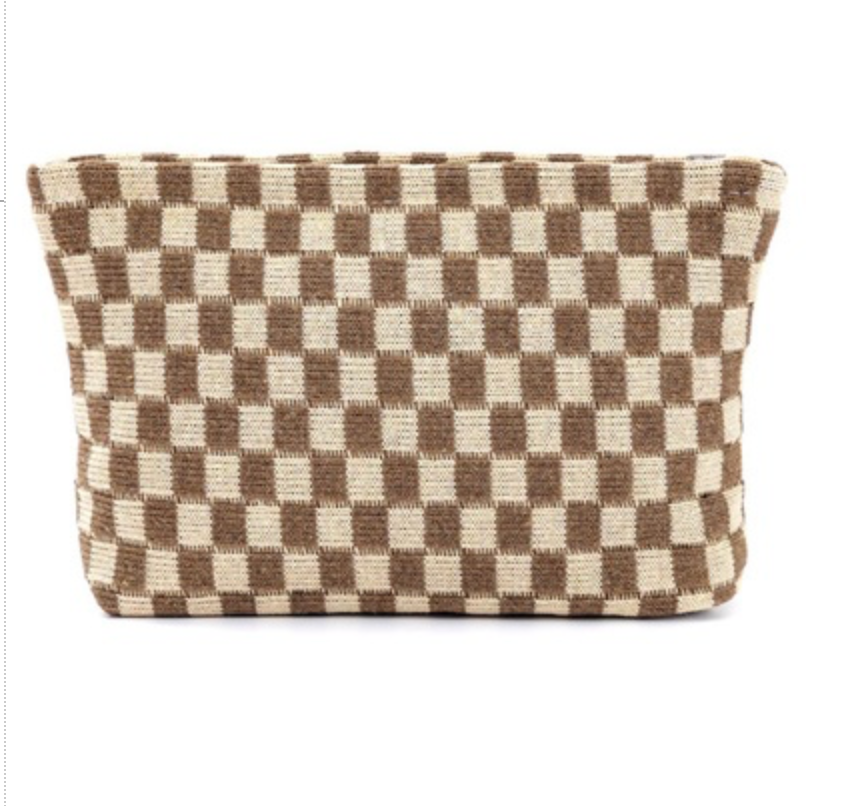 MAKEUP CHECKERED CLUTCH