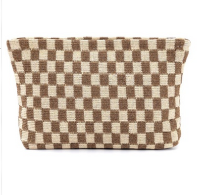 MAKEUP CHECKERED CLUTCH