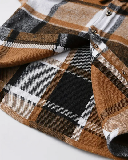 KIDS L/SLV BUTTON SHACKET