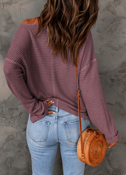 WAFFLE LOOSE VNK TOP