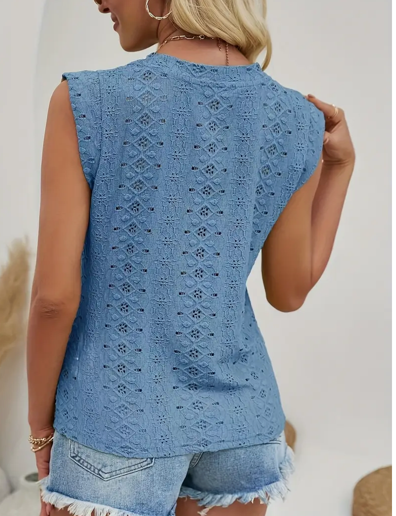 S/SLV HOLLOW OUT TOP