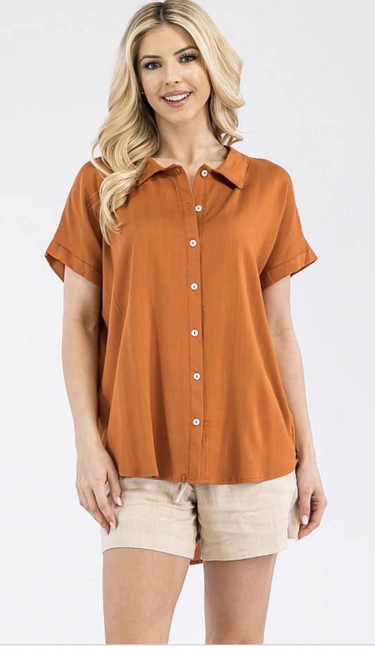 BUTTON DOWN SHORT SLV SHIRT