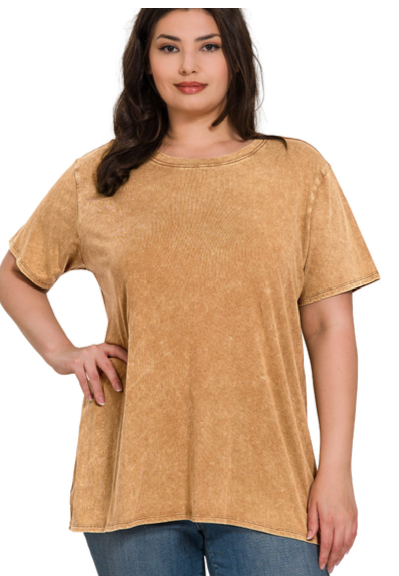 WASHED S/SLV TOP