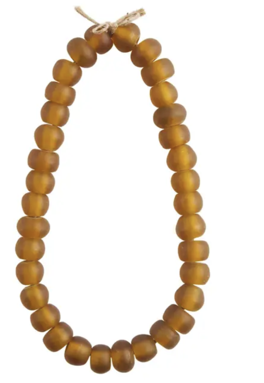AMBER GLASS BEADS