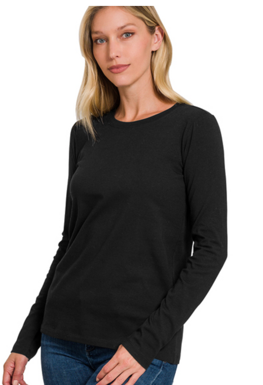 COTTON CREWNK L/SLV