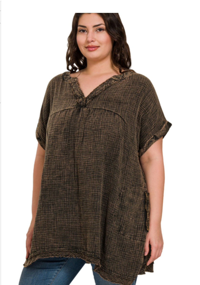 GAAZE V-NK TOP/DRESS