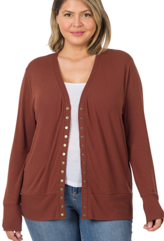 SNAP BUTTON CARDIGAN