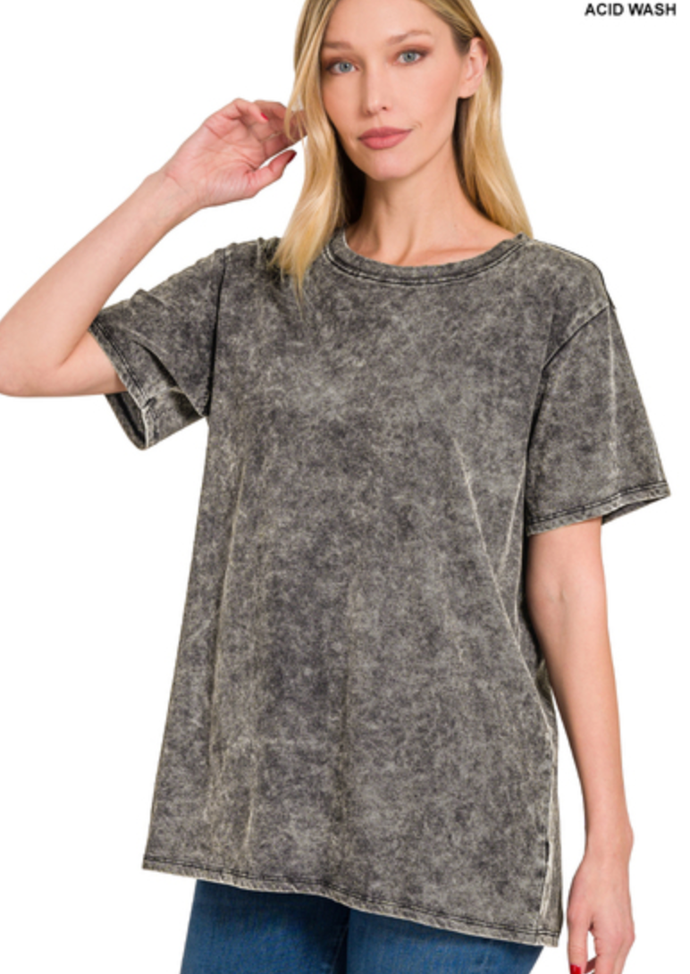 WASHED S/SLV TOP