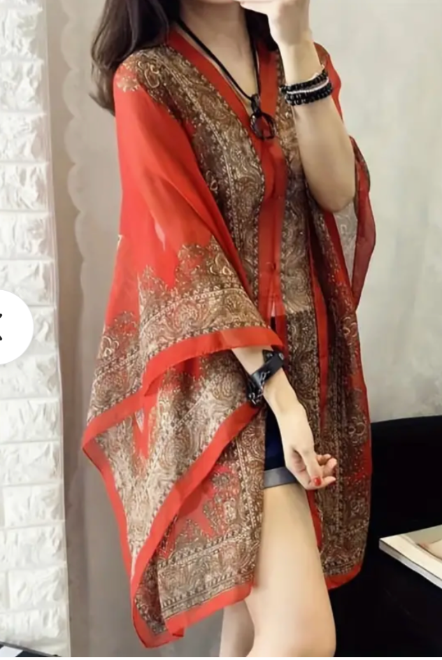 CHIFFON SHAWL PEARLS