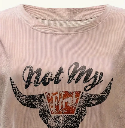 NOT MY RODEO RIBBED SWEATSHIRT