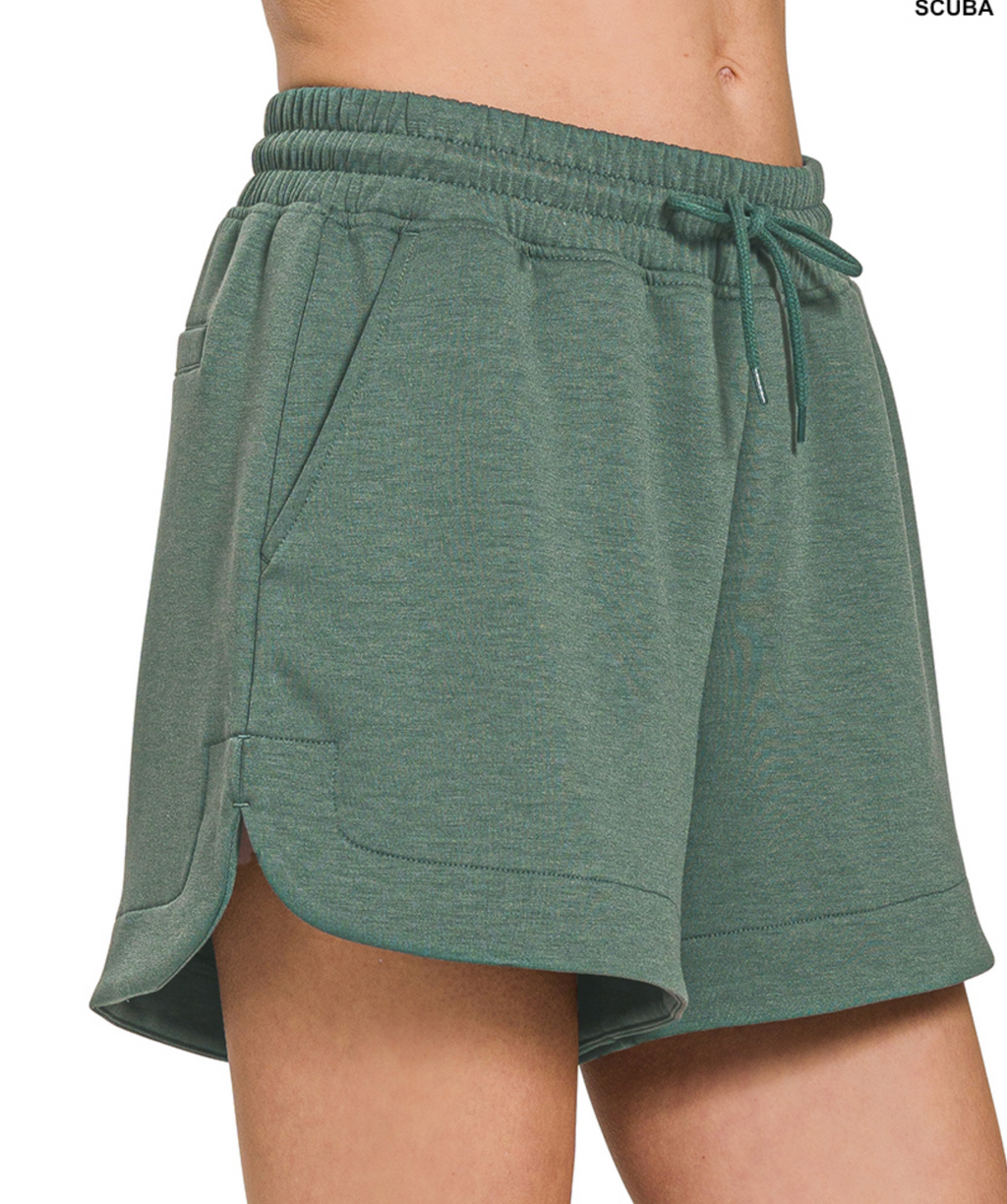 SCUBA ELASTIC WAIST SHORTS