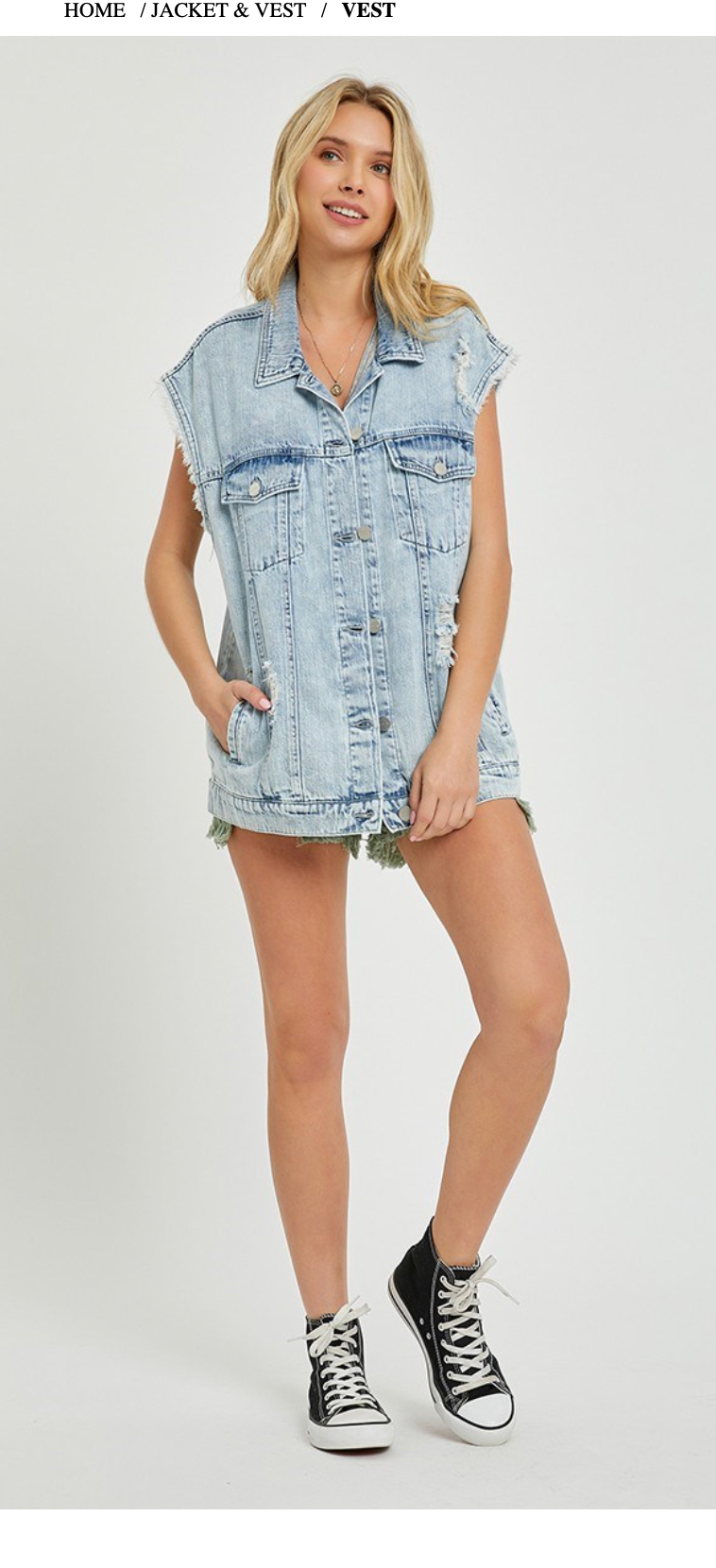 OVERSIZED DENIM VEST